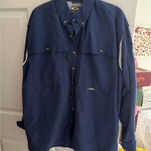 Drake Navy Blue Outdoor Shirt
